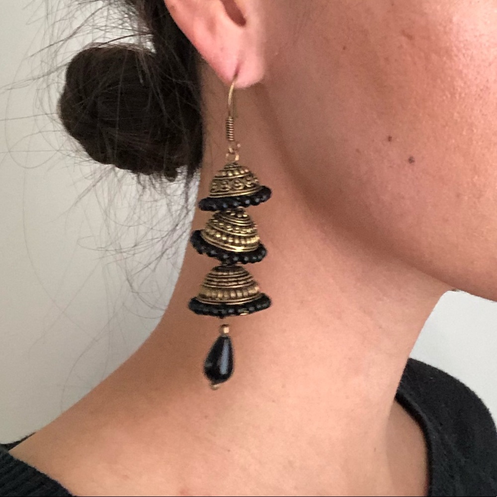Tiered dangle earrings